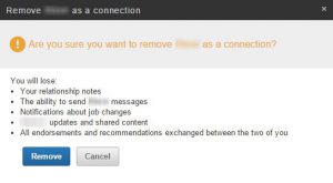 How to remove a LinkedIn contact confirmation