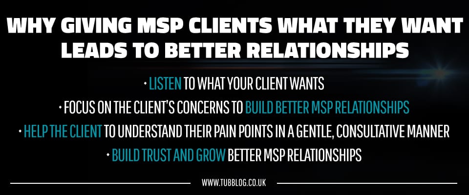 Better MSP relationships