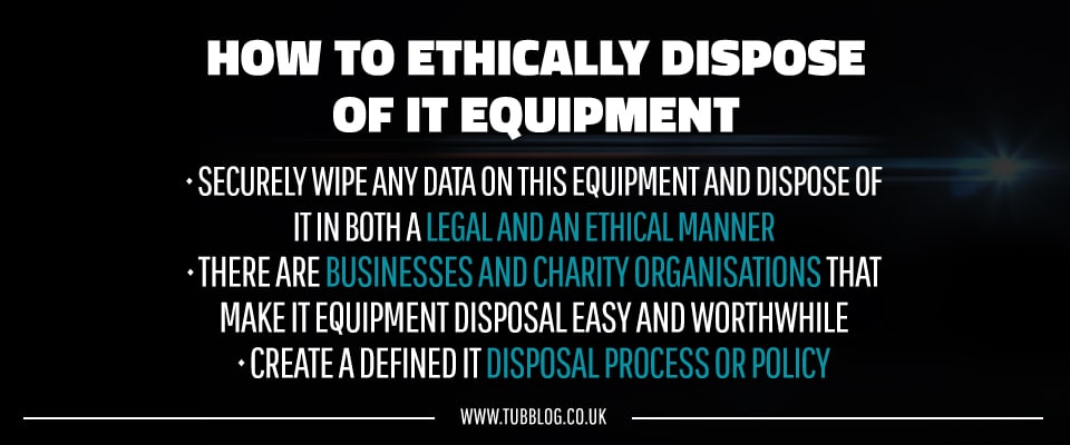 Ethically dispose of IT equipment