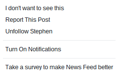 Facebook News Feed Survey