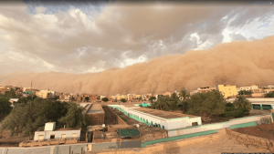 Google Street View photograph of sand storm