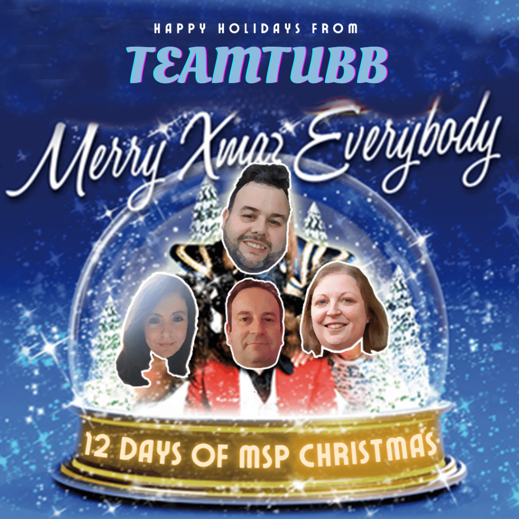 Team Tubb 12 Days of MSP Christmas