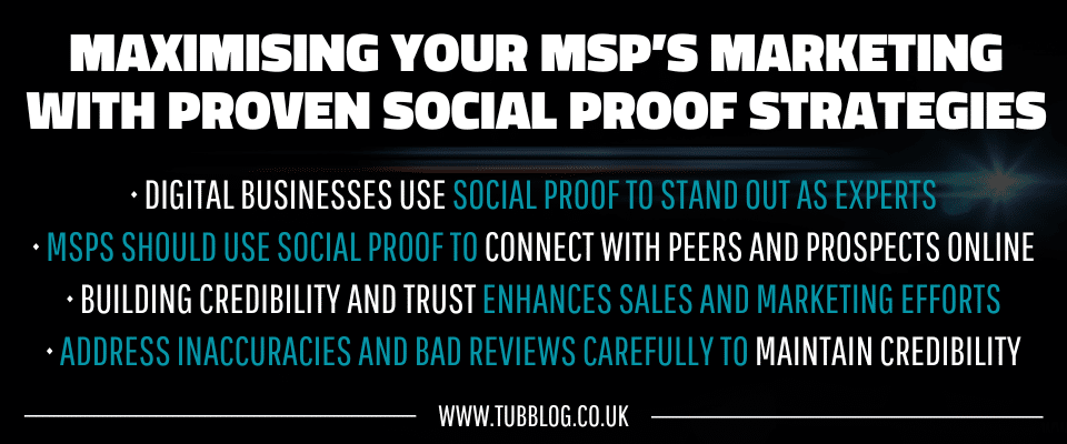 Maximising Your MSP’s marketing with Proven Social Proof Strategies